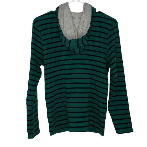 LL Bean Striped Rugby Full Zip Jacket Hoodie Women’s Size Petite Small Preppy - Picture 3 of 10